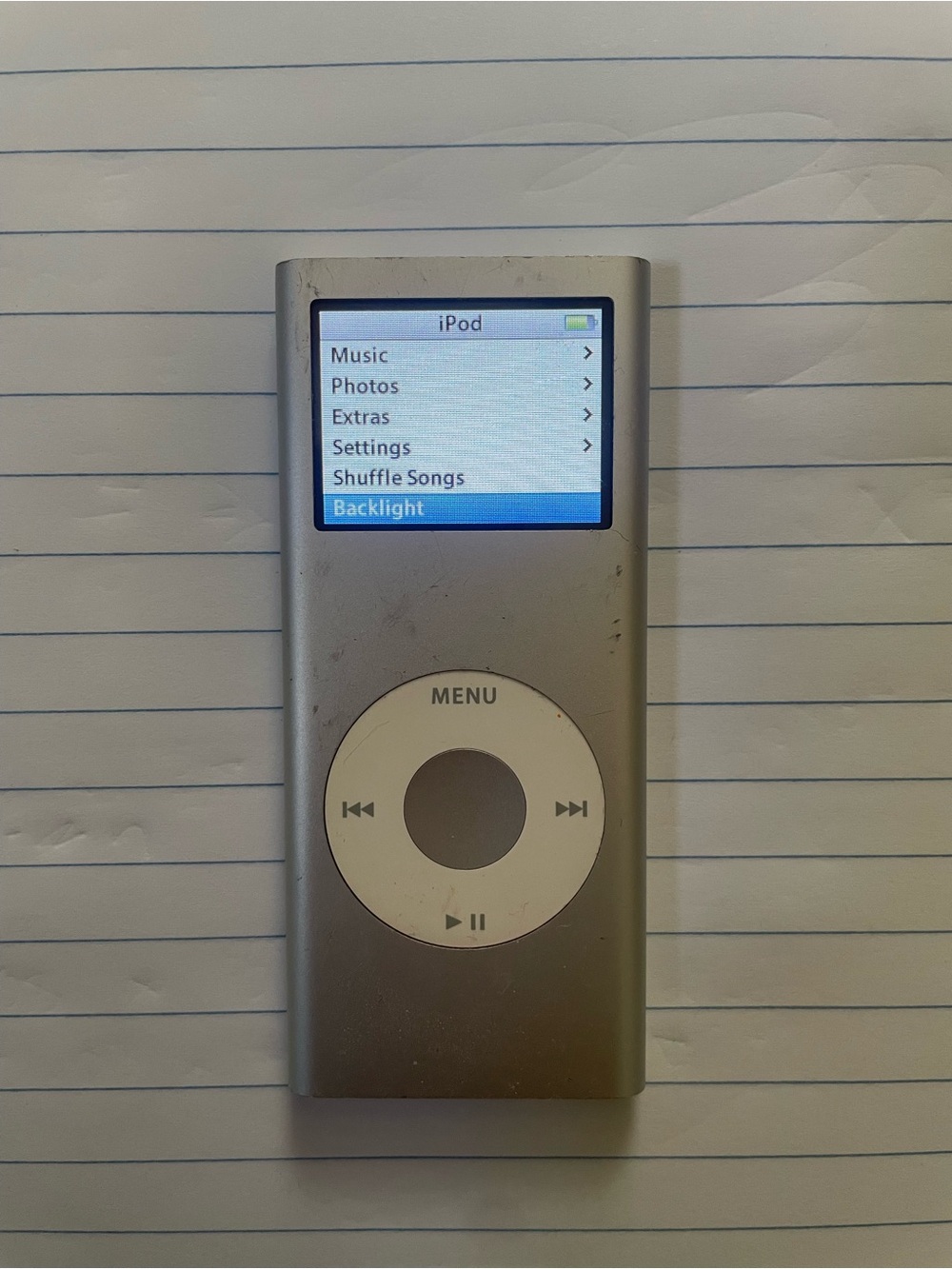 Apple iPod Nano Silver with White Click Wheel